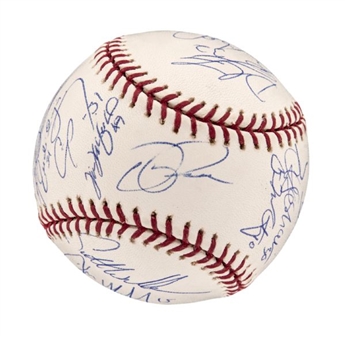 2004 Boston Red Sox World Champions Team Signed Baseball (26 Signatures incl Ortiz)